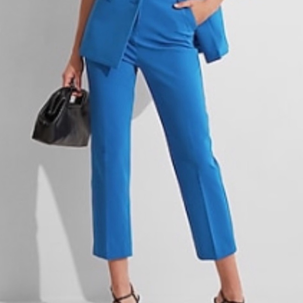 Express Super High Waisted Straight Ankle Pant